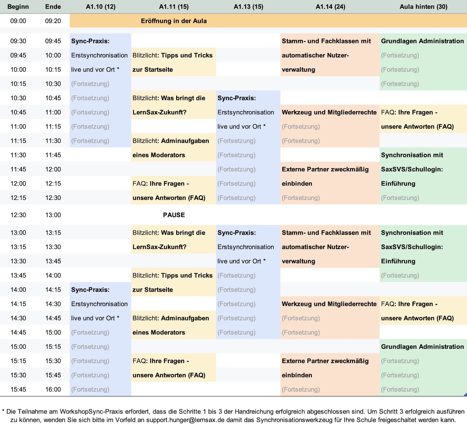 Kursplan LernSaxAdminTag 2026
